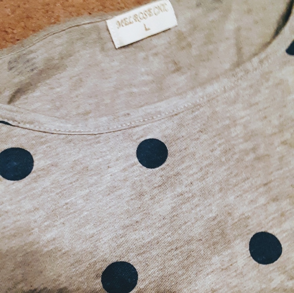Polka Dot Heathered Casual Shirt